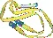 Double lanyard with shock absorbor & snap hook