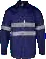 Navy Vented Reflective Mining Shirt