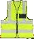 Premium Lime Reflective Vest with Zip & ID
