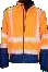 Orange / Navy 2 tone softshell jacket, zip-off sleeve