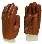 PVC Brown glove rough palm knit wrist