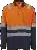2 tone hiviz golfer orange / navy long sleeve 180g polycotton