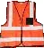 Premium Orange Reflective Vest with Zip & ID