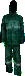 Oxford Rubberised Rain Suit with Reflective Olive Green