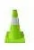 Soft Lime PVC Traffic Cone with reflective tape 300mm