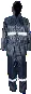 Oxford Rubberised Rain Suit Navy with Reflective Tape